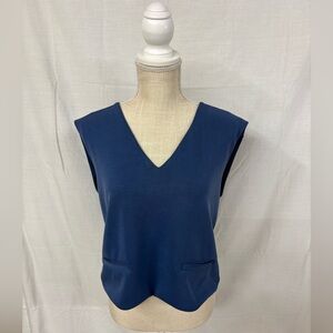 NWOT A New Day Classic V-Neck Sleeveless Top in Navy Formal Casual